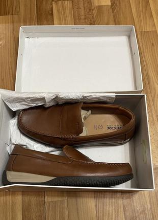 Geox мужские кожаные туфли, мокасины, размер 44