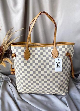 Сумка louis vuitton neverfull beige2 фото