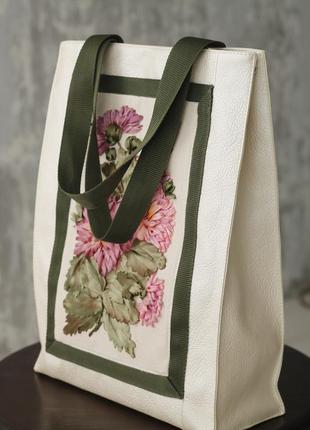 Красива сумка_вышивка атласними лентами_fisenko brand3 фото