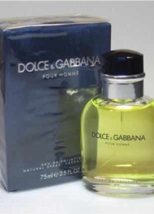 Оригинальный dolce gabbana pour homme 75 ml (дольче габбаная пурпур хом ) туалетная вода1 фото