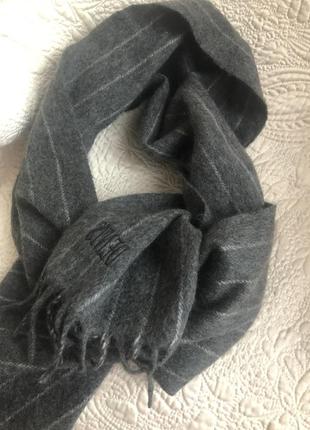 Чоловічий подарунок кашеміровий шарф шарфик, натуральний кашемір сірий, унісекс dents,6 фото
