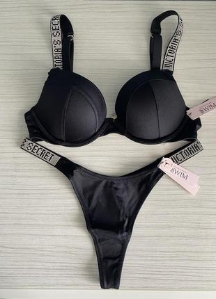 Купальник victoria’s secret swim shine топ 34а, 34в, 34с, плавки s, m. вікторія сікрет