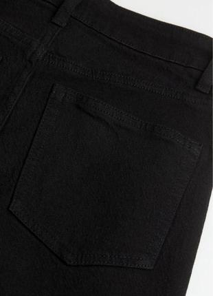 Джинсы прямого кроя черные высокая посадка новые h&amp;m