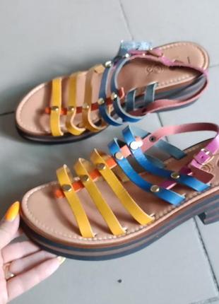 Кожаные стильные босоножки италия р.40-412 фото