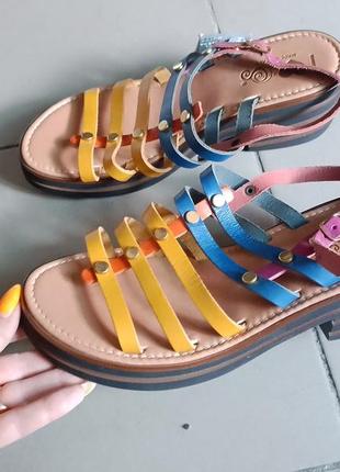 Кожаные стильные босоножки италия р.40-415 фото