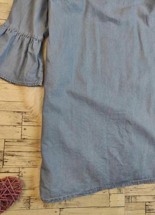 Женское джинсовое платье zara голубое с рукавом три четверти размер хl 503 фото