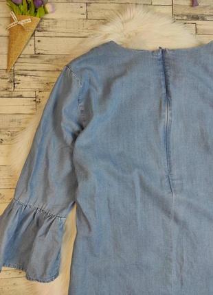 Женское джинсовое платье zara голубое с рукавом три четверти размер хl 505 фото