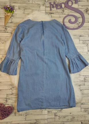 Женское джинсовое платье zara голубое с рукавом три четверти размер хl 504 фото