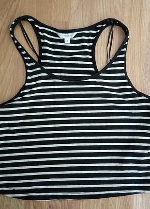 Стильний, брендовий, смугастий топ, кроп-маєчка. бренд new look