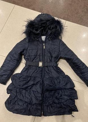 Зимнее пальто для  девочки 9 лет