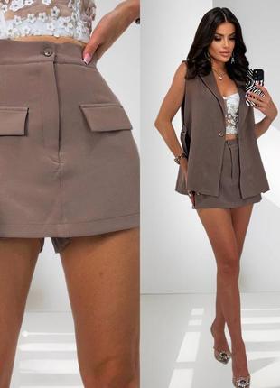 Шорты-юбка мини
•мод# 406
тканина. костюмка класу люкс3 фото