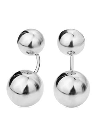 Серьги диор серебро шары