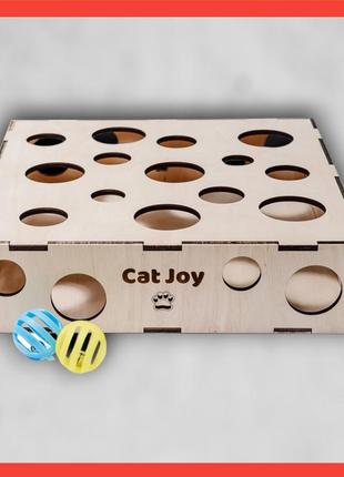 Интерактивная игрушка для кошек и котов cat joy в виде творога 32х32х8 см