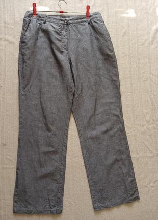 Широкие легкие тонкие брюки с льном2 фото
