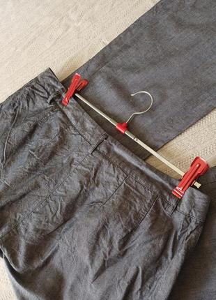 Широкие легкие тонкие брюки с льном3 фото