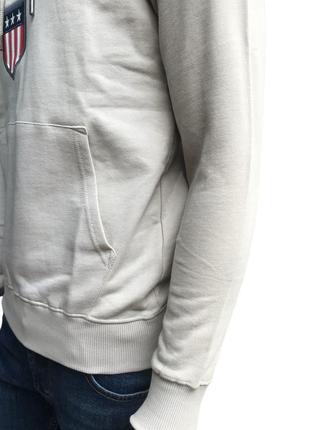 Худи gant / кофта с капюшоном мужская светлая/ гант5 фото