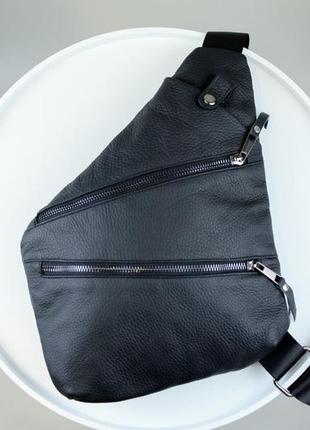 Мужская сумка из натуральной кожи, cross body, кроссбоди, сумка через плечо1 фото