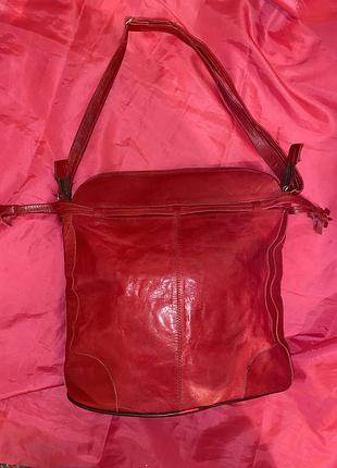 Сумка натуральная кожа шкіра вместительная 36*34*14