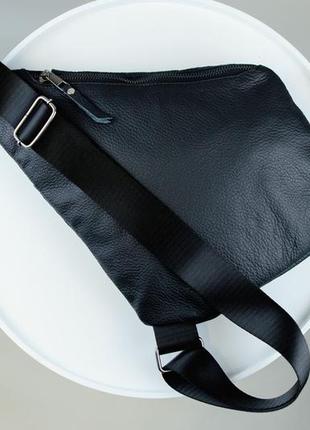 Мужская сумка из натуральной кожи, cross body, кроссбоди, сумка через плечо3 фото