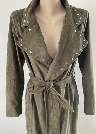 Плащ эко замшевый