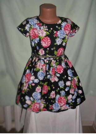 Платье в цветочный принт картерс на 5 лет1 фото