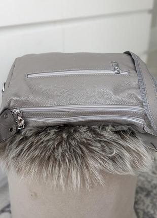 Качественная кожаная мягкая сумка-кроссбоди8 фото