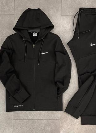 Мужской спортивный костюм / качественный костюм nike в черном цвете на каждый день