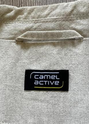 Чоловічий класичний комбінований лляний піджак camel active5 фото