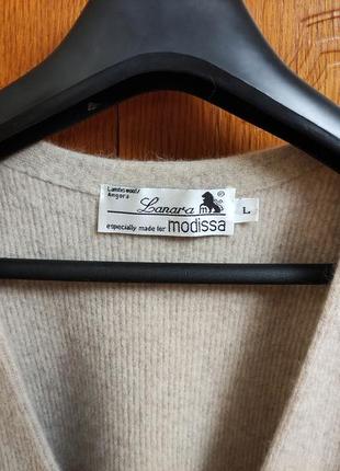 Шерстяной свитер и жилетка lambswool/angora комплект с овечьей шерсти и ангоры