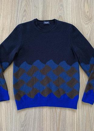 Чоловічий класичний теплий вовняний светр drumohr italy