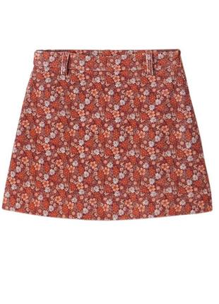 Юбка zara микровельвет