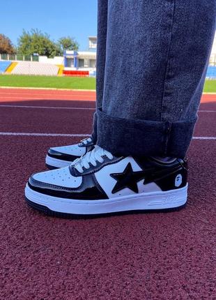 Кроссовки bape sta m2 patent black4 фото