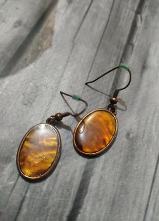 Серьги металл галиоти под эмалями