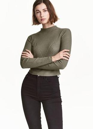 Джемпер, топ, кофта, хаки, h&m 7