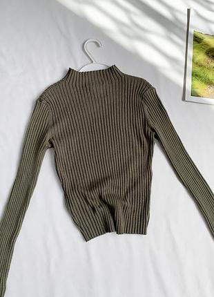 Джемпер, топ, кофта, хаки, h&m 2