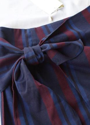 Брендовая юбка в полоску с имитацией запаха кэжуал vero moda2 фото