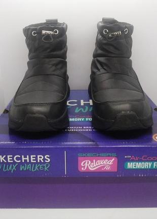 Теплые ботинки дутики skechers d'lux walker – winter оригинал3 фото