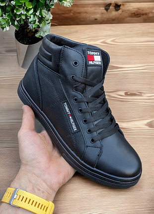 Чоловічі шкіряні черевики натуральна шкіра tommy hilfiger