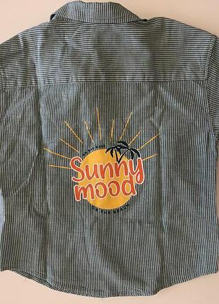 Рубашка sunny сорочка тенниска накидка zara зара оригинал 110 полоску 4 полосата 5