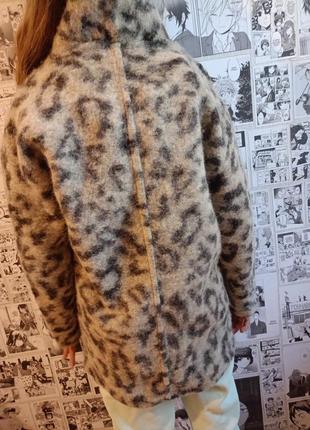 Пальтишко,пальто кофта валяние zara леопард 7-8лет7 фото