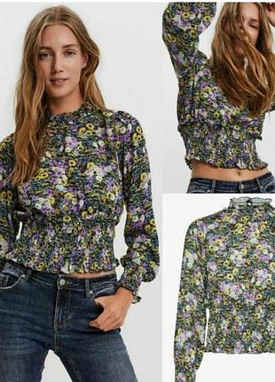 Vero moda, стильна блуза в квітковий принт2 фото