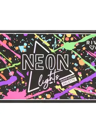 Rival loves me брендовый набор сильно пигментированных теней для век 08 neon lights. оригинал!2 фото