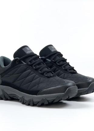 Merrell кроссовки мужские термо мерол осенние зимние евро зима водонепроницаемые отличное качество ботинки черные с серым2 фото
