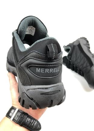 Merrell кроссовки мужские термо мерол осенние зимние евро зима водонепроницаемые отличное качество ботинки черные с серым4 фото