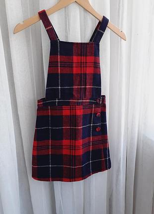 Тепленький и стильный сарафан 7-9 лет