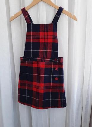 Тепленький и стильный сарафан 7-9 лет