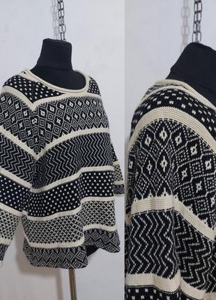Вязаный свитер из органического хлопка широкие рукава gudrun sjoden4 фото