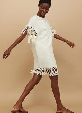 H&m сукня макраме бахрома бохо2 фото