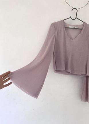 Блуза легкая плиссированная нежно розового цвета2 фото