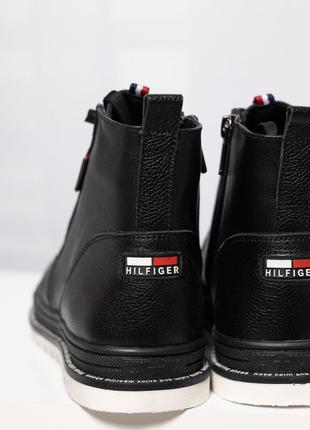 Черные кожаные зимние ботинки 37 р-р7 фото